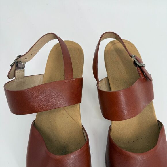 DANSKO Thea Clog Sandal Brown Buckle Mary Jane Leather Boho Size EU 41 10.5-11 - Picture 4 of 13